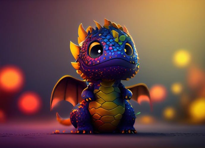 animated baby dragon